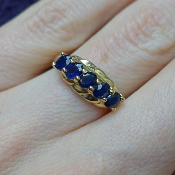 vintage dark topaz in 14K YG - Picture 2 of 5